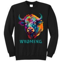 Wyoming American Bison Lover Buffalo For Men Women Souvenir Sweatshirt