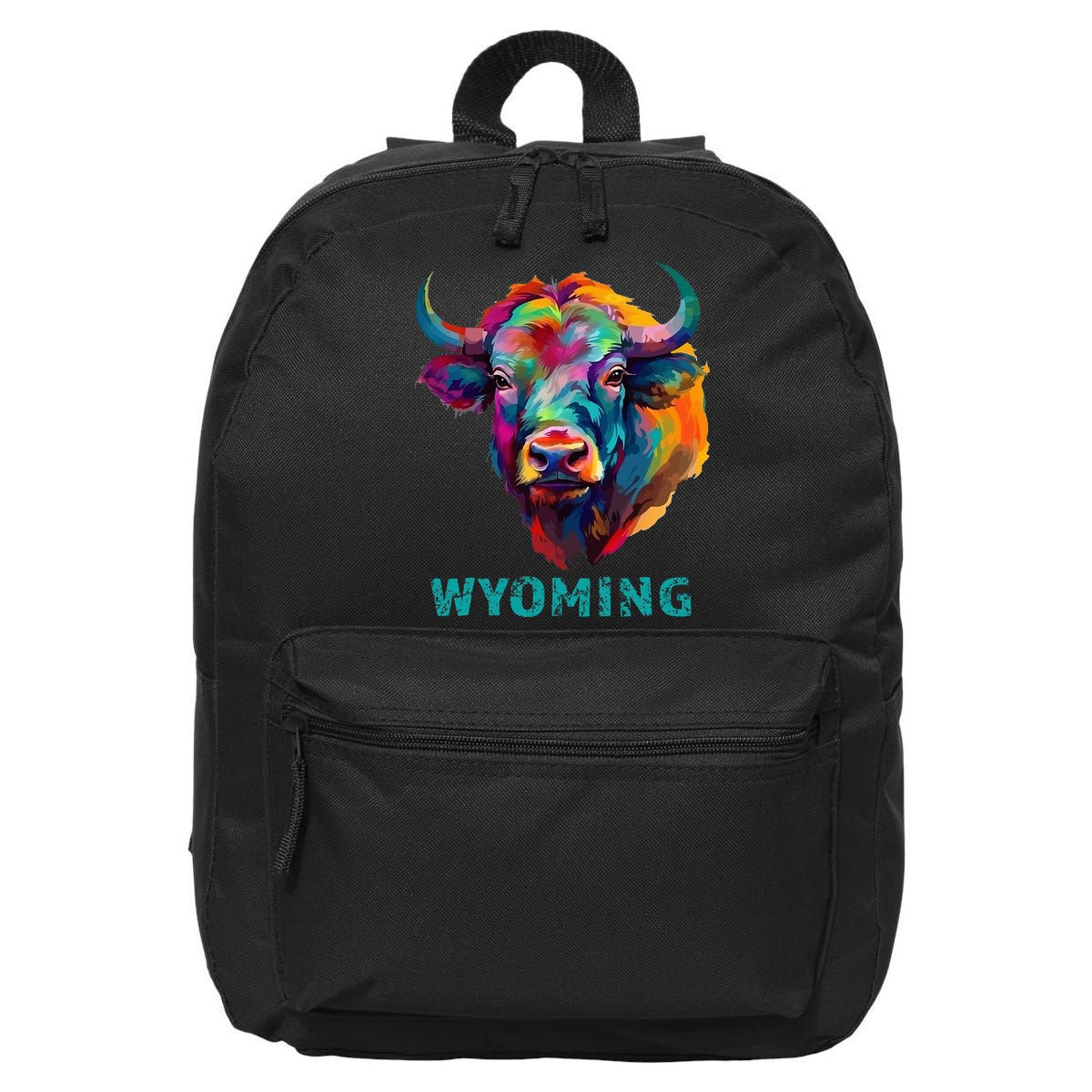 Wyoming American Bison Lover Buffalo For Men Women Souvenir 16 in Basic Backpack