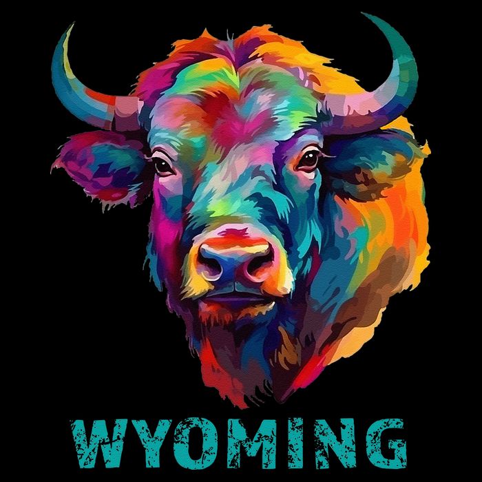 Wyoming American Bison Lover Buffalo For Men Women Souvenir 16 in Basic Backpack