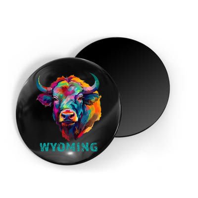 Wyoming American Bison Lover Buffalo For Men Women Souvenir Magnet