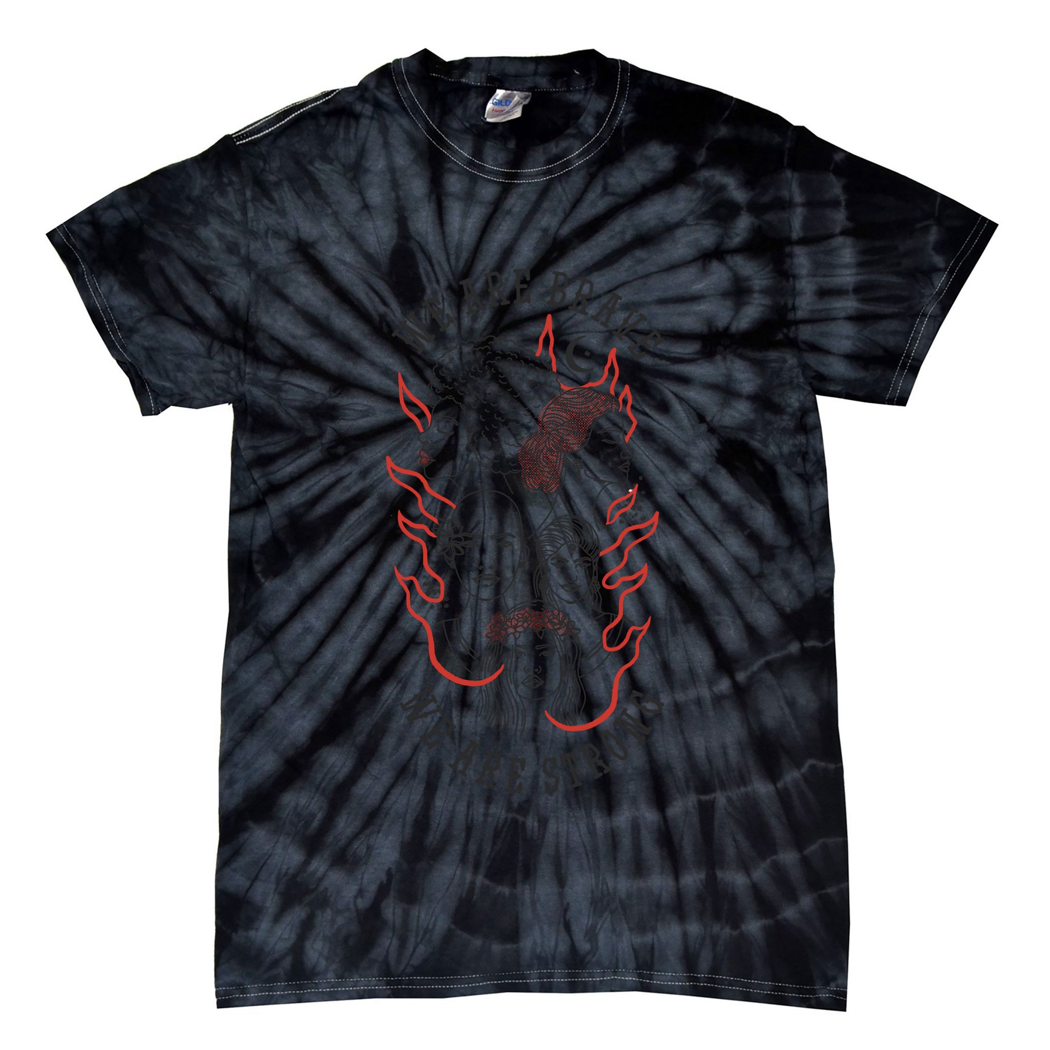 We Are Brave We Are Strong Female Tie-Dye T-Shirt
