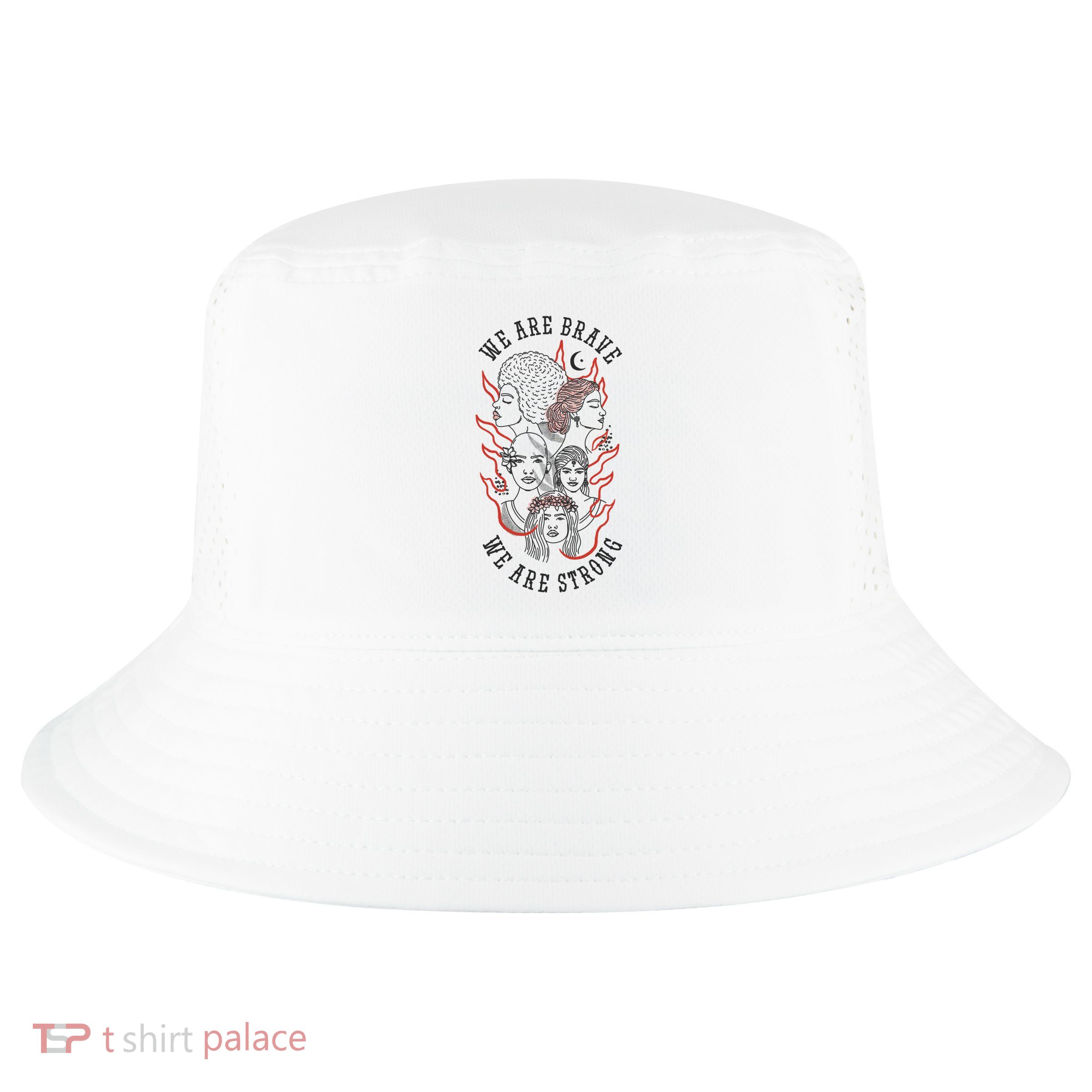 We Are Brave We Are Strong Female Cool Comfort Performance Bucket Hat