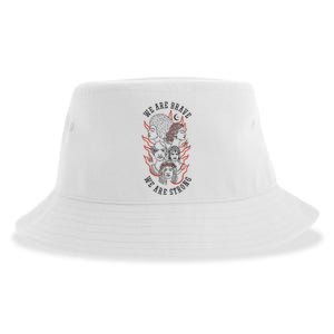 We Are Brave We Are Strong Female Sustainable Bucket Hat