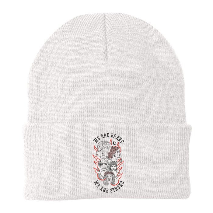 We Are Brave We Are Strong Female Knit Cap Winter Beanie