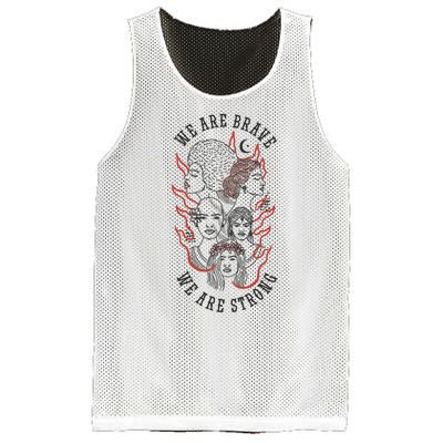 We Are Brave We Are Strong Female Mesh Reversible Basketball Jersey Tank