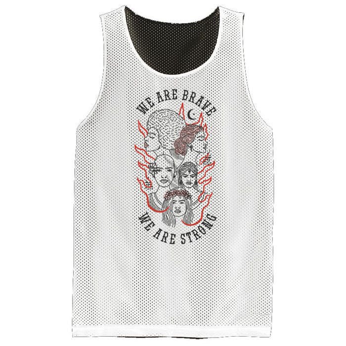 We Are Brave We Are Strong Female Mesh Reversible Basketball Jersey Tank