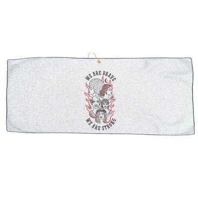 We Are Brave We Are Strong Female Large Microfiber Waffle Golf Towel