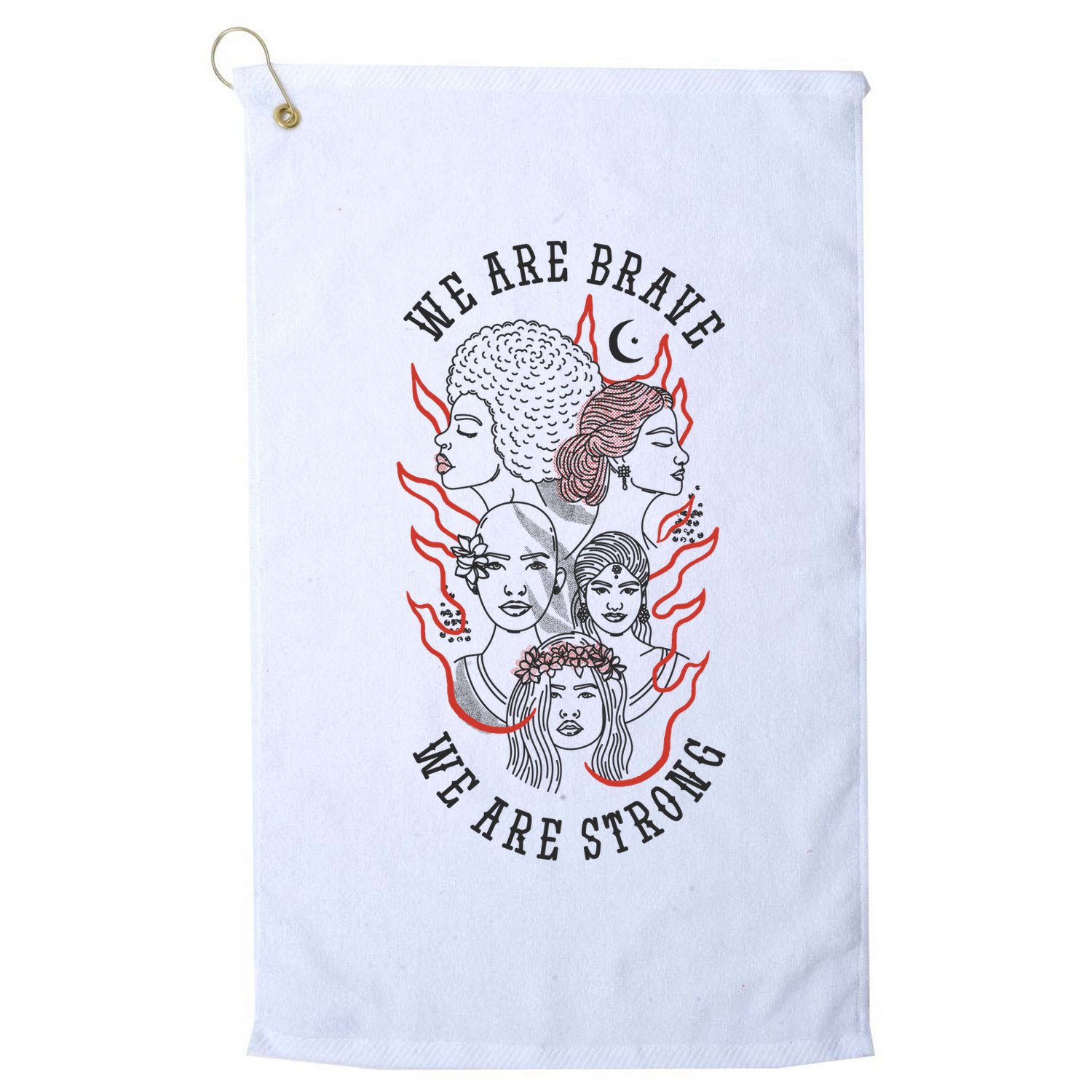 We Are Brave We Are Strong Female Golf Towel