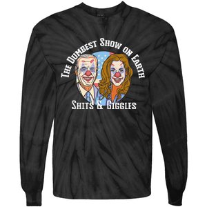 Weekend at Bidens Circus Trump Trump in Trump Time Tie-Dye Long Sleeve Shirt