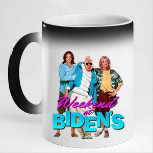 Weekend At Biden's Funny 11oz Black Color Changing Mug