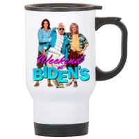 Weekend At Biden's Funny Stainless Steel Travel Mug