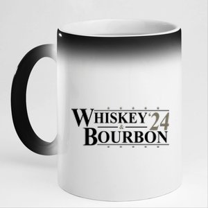 Whiskey And Bourbon 2024 Funny Election 11oz Black Color Changing Mug