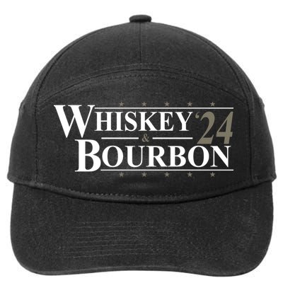 Whiskey And Bourbon 2024 Funny Election 7-Panel Snapback Hat