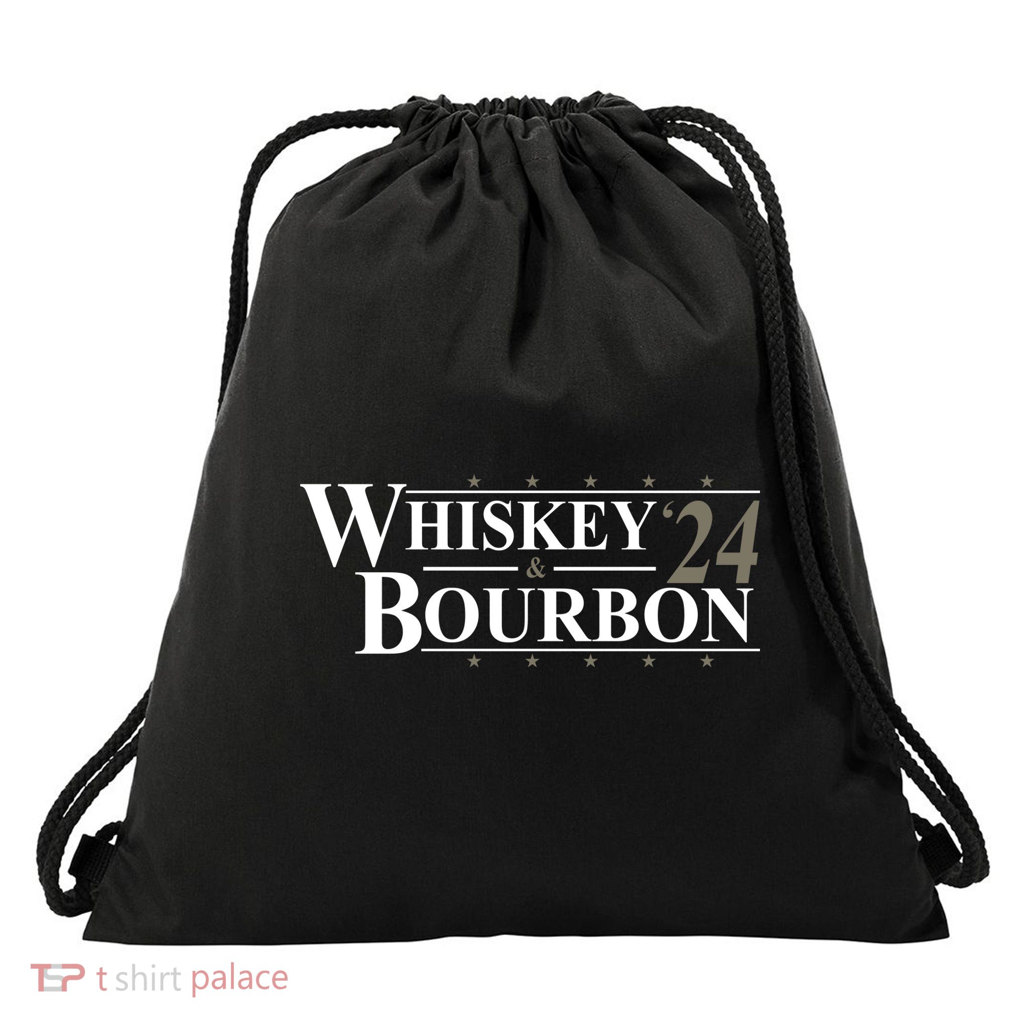 Whiskey And Bourbon 2024 Funny Election Drawstring Bag