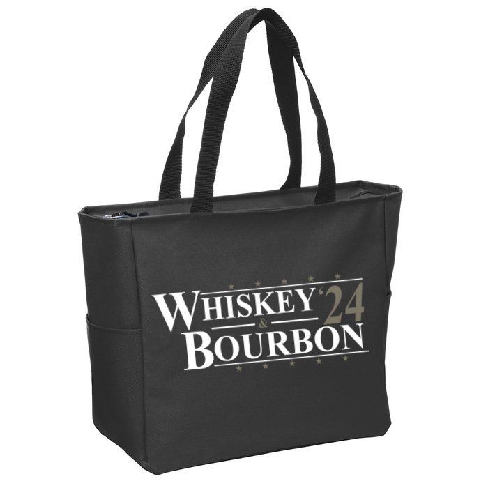Whiskey And Bourbon 2024 Funny Election Zip Tote Bag