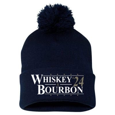 Whiskey And Bourbon 2024 Funny Election Pom Pom 12in Knit Beanie