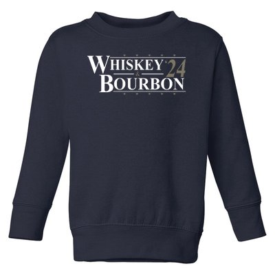 Whiskey And Bourbon 2024 Funny Election Toddler Sweatshirt