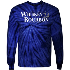 Whiskey And Bourbon 2024 Funny Election Tie-Dye Long Sleeve Shirt