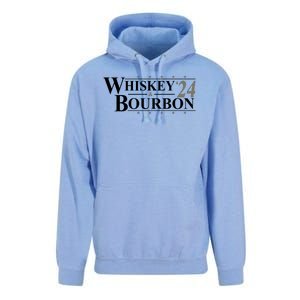 Whiskey And Bourbon 2024 Funny Election Unisex Surf Hoodie