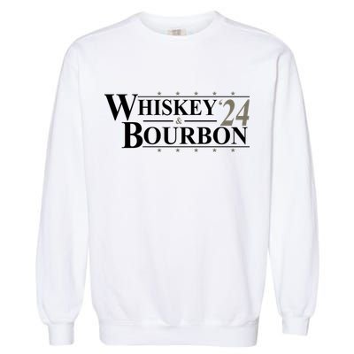 Whiskey And Bourbon 2024 Funny Election Garment-Dyed Sweatshirt