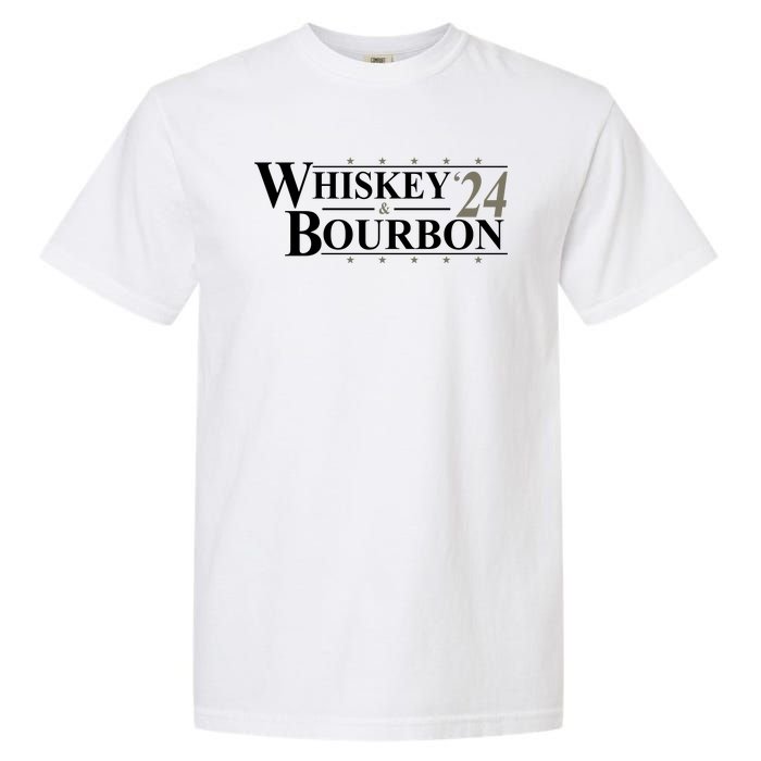 Whiskey And Bourbon 2024 Funny Election Garment-Dyed Heavyweight T-Shirt