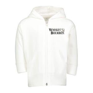 Whiskey And Bourbon 2024 Funny Election Toddler Zip Fleece Hoodie