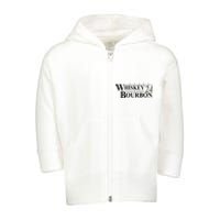 Whiskey And Bourbon 2024 Funny Election Toddler Zip Fleece Hoodie