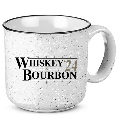 Whiskey And Bourbon 2024 Funny Election 15oz Campfire Ceramic Mug