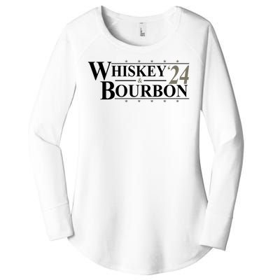 Whiskey And Bourbon 2024 Funny Election Women's Perfect Tri Tunic Long Sleeve Shirt