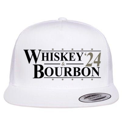 Whiskey And Bourbon 2024 Funny Election Flat Bill Trucker Hat