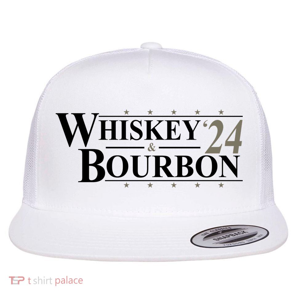Whiskey And Bourbon 2024 Funny Election Flatbill Hat