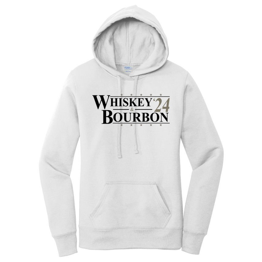 Whiskey And Bourbon 2024 Funny Election Women's Pullover Hoodie