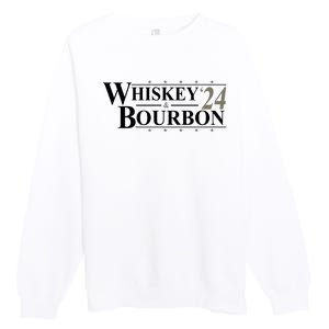 Whiskey And Bourbon 2024 Funny Election Premium Crewneck Sweatshirt