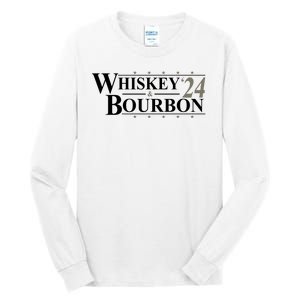 Whiskey And Bourbon 2024 Funny Election Tall Long Sleeve T-Shirt