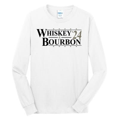 Whiskey And Bourbon 2024 Funny Election Tall Long Sleeve T-Shirt