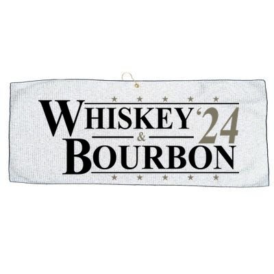 Whiskey And Bourbon 2024 Funny Election Large Microfiber Waffle Golf Towel
