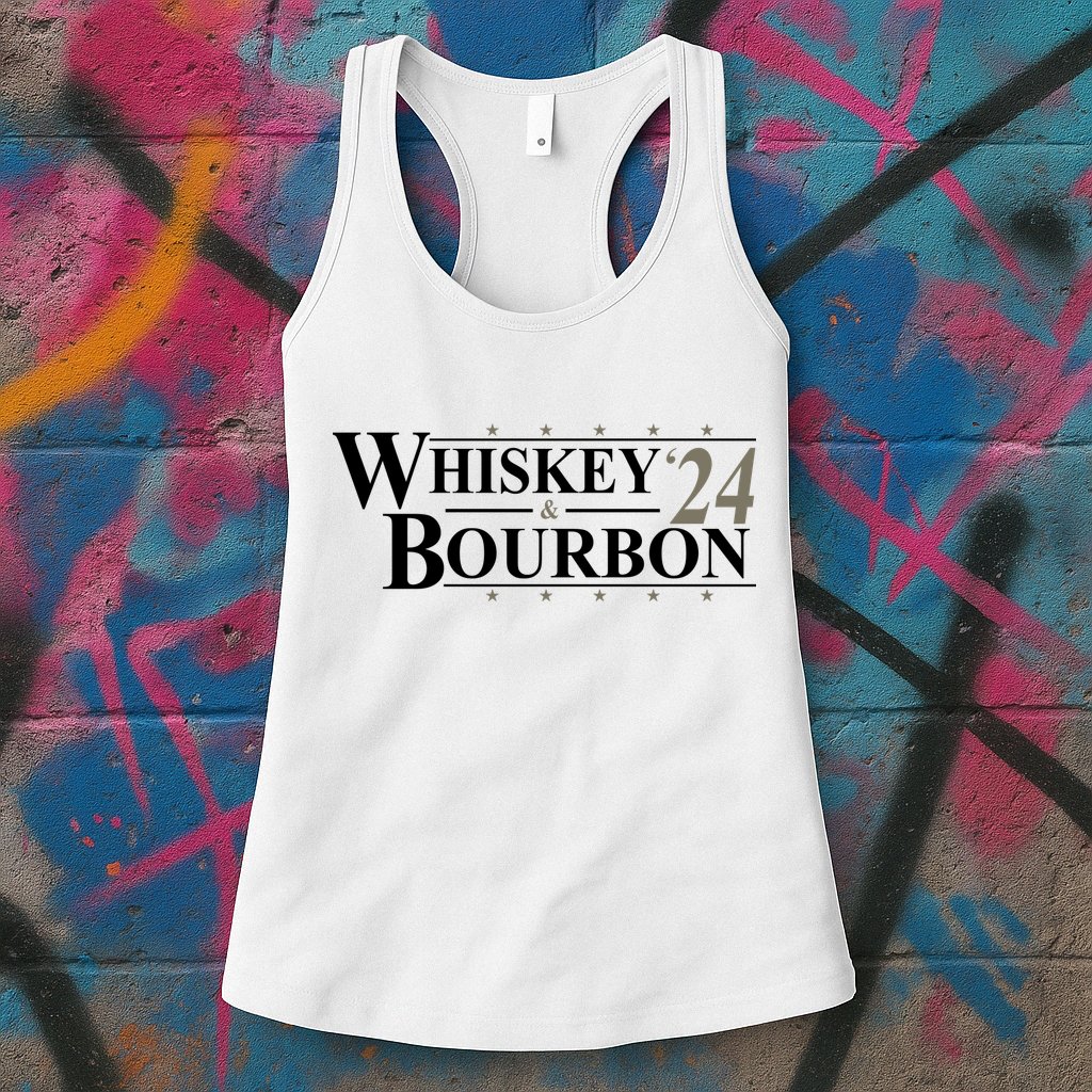 Whiskey And Bourbon 2024 Funny Election Womens Tank Top