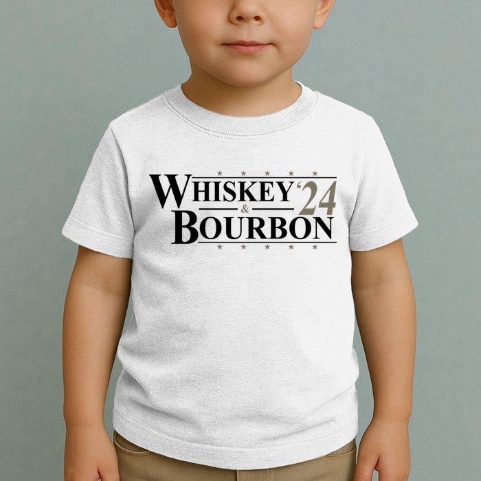 Whiskey And Bourbon 2024 Funny Election Toddler T-Shirt