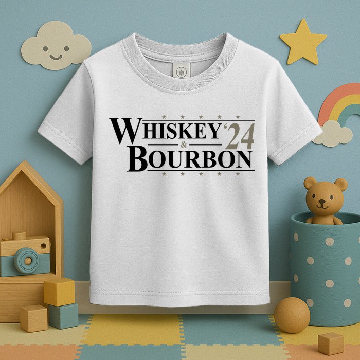 Whiskey And Bourbon 2024 Funny Election Toddler T-Shirt