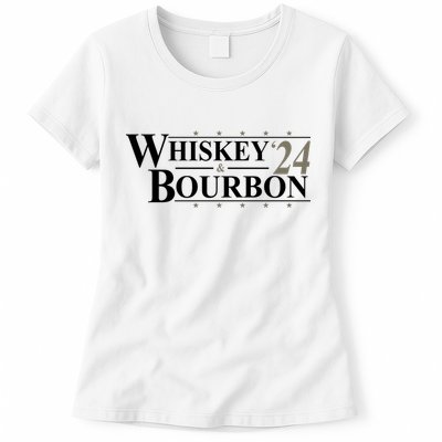 Whiskey And Bourbon 2024 Funny Election Womens T-Shirt