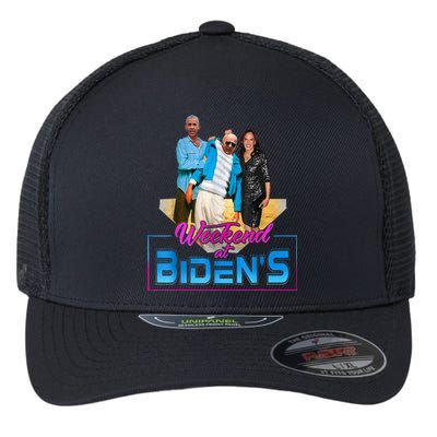 Weekend At Bidens Funny Anti Election 2024 Flexfit Unipanel Trucker Cap