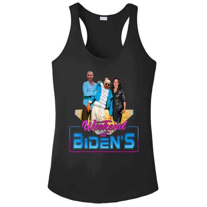 Weekend At Bidens Funny Anti Election 2024 Ladies PosiCharge Competitor Racerback Tank