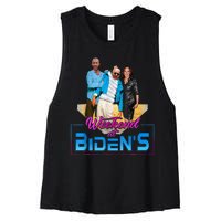 Weekend At Bidens Funny Anti Election 2024 Women's Racerback Cropped Tank