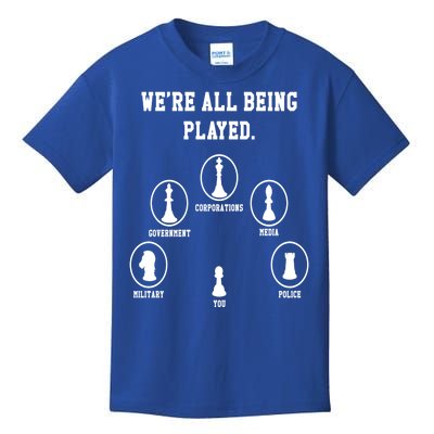 We´re All Being Played Conspiracy Theorist Anti Government Kids T-Shirt