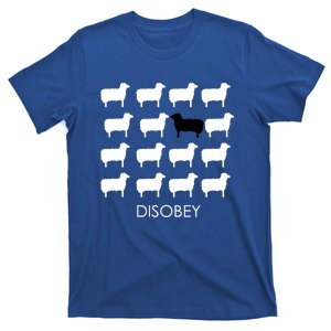 White And Black Sheep Disobey Empowering Resistance Funny Gift T-Shirt