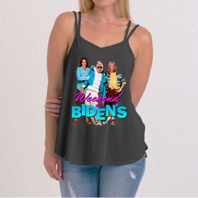 Weekend At BidenS Funny Women's Strappy Tank