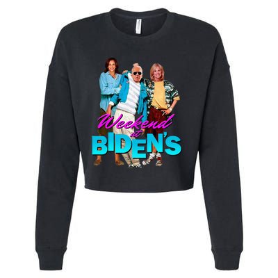 Weekend At BidenS Funny Cropped Pullover Crew