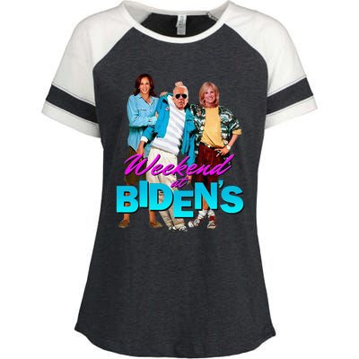 Weekend At BidenS Funny Enza Ladies Jersey Colorblock Tee