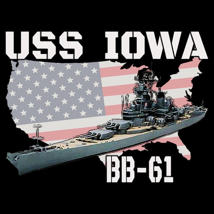 WW2 American Battleship USS Iowa Warship BB61 Veterans  16 in Basic Backpack