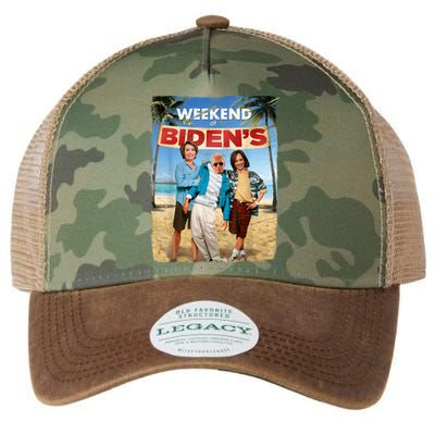 Weekend At Bidens Funny Joe Biden President Democrat Legacy Tie Dye Trucker Hat